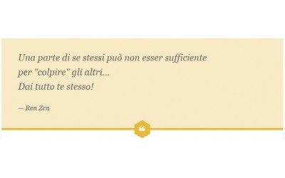 Una parte di se stessi può non esser sufficiente per 